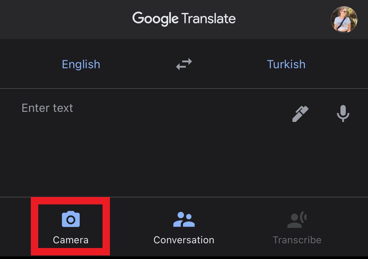 Google Translate - Telefon kamerası ile çeviri
